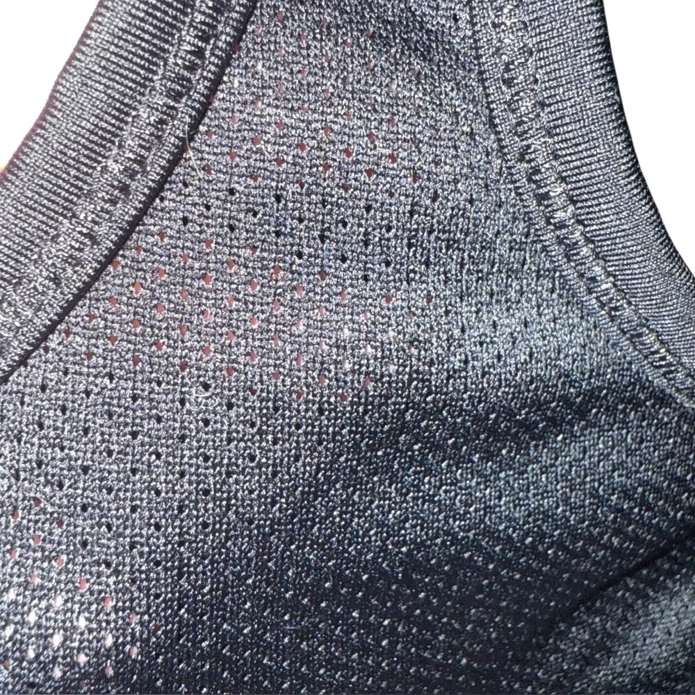 Nike Pro Swoosh Dri Fit Girl’s sz L Black lined front mesh racerback Sports Bra